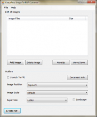 CheckPrixa Image To PDF Converter screenshot