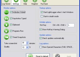 LightLogger Keylogger screenshot