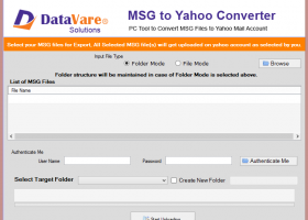 Datavare MSG to Yahoo Converter Software screenshot