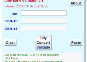 CMP ISBN Validator screenshot