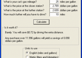 Gas Price Calculator screenshot