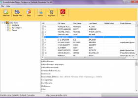 Enstella Lotus Notes Contacts Converter screenshot