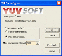 YUVsoft's Lossless Video Codec screenshot