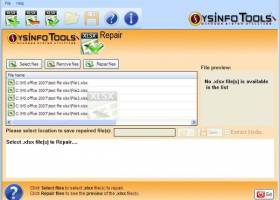 MS Excel Xlsx Recovery screenshot