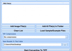 PNG To TIFF Converter Software screenshot