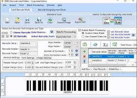 Corporate Barcode Sticker Designing Tool screenshot