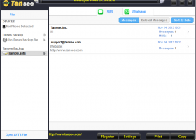 Tansee iOS Message Transfer screenshot