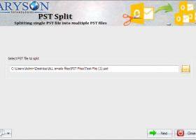 Split PST Software screenshot