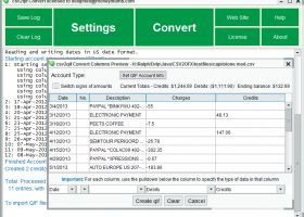 CSV2QIF Convert screenshot