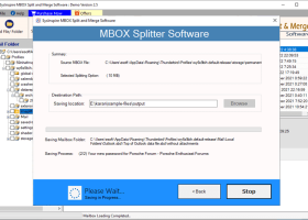 SysInspire MBOX Split and Merge Software screenshot