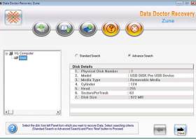 Data Doctor Recovery Zune screenshot