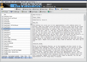 CheatBook DataBase 2017 screenshot