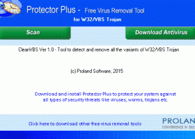 W32/VBS Free Virus Removal Tool screenshot