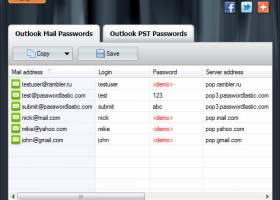 Outlook Password Recovery Lastic screenshot