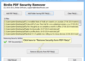 Remove Security from PDF screenshot