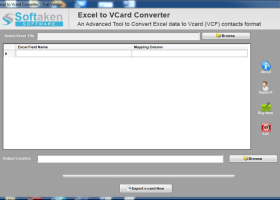 Softaken Excel to VCF Converter screenshot