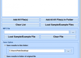 Add MP3 Files To Multiple AVI Files Software screenshot