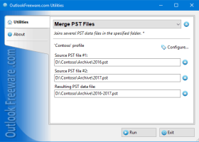 Merge PST Files for Outlook screenshot