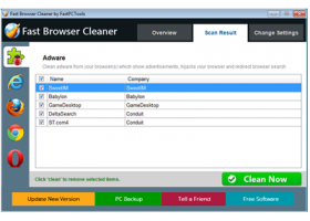 Fast Browser Cleaner screenshot