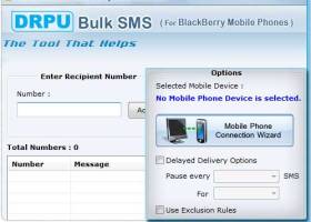 BlackBerry SMS Application screenshot