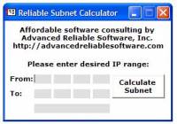 Reliable Subnet Calculator screenshot