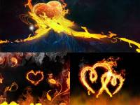 Burning Hearts Animated Wallpaper screenshot