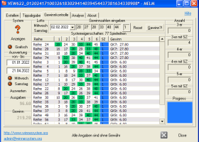 MELM, oder Programm zur Gewinnkontrolle screenshot