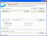 QuickData DBX to PST screenshot