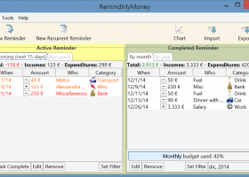 RemindMyMoney for Windows 64 screenshot