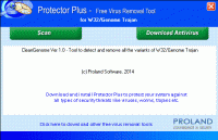 W32/Genome Free Trojan Removal Tool screenshot