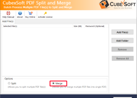 CubexSoft PDF Merge Tool screenshot