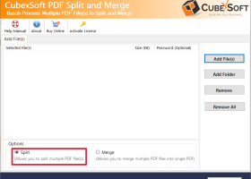 CubexSoft PDF Split Tool screenshot