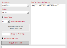 Code 128 Font Encoder App screenshot