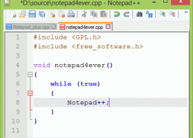 Notepad++ screenshot