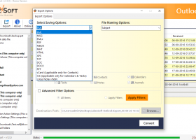 CubexSoft Outlook Export screenshot