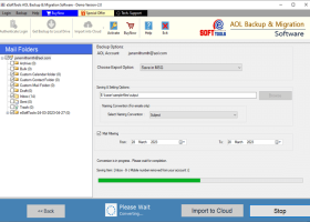 eSoftTools AOL Backup and Migration tool screenshot