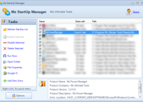 Mz StartUp Manager screenshot