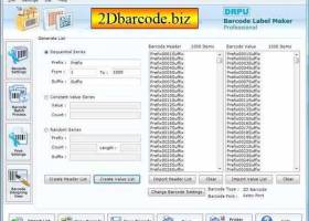 MicroPDF 2d Code Generator screenshot