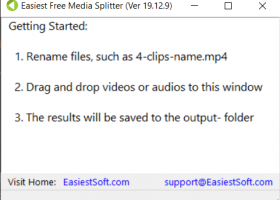 Easiest Free Media Splitter for Windows screenshot