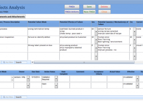 SBS FMEA Database screenshot