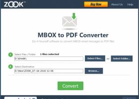 ZOOK MBOX to PDF Converter screenshot