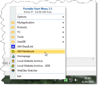 Portable Start Menu screenshot