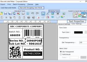 Barcode Label Designing & Printing Tool screenshot