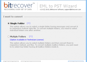 How to import EML into Outlook 2003 PST screenshot