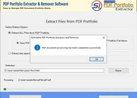 PDF Portfolio Extractor and Remover tool screenshot