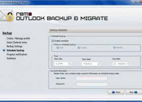 REMO Outlook Backup & Migrate screenshot