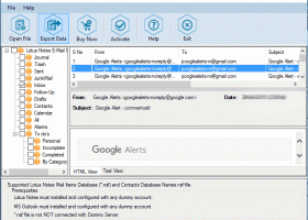 Lotus Notes Mailbox Export screenshot