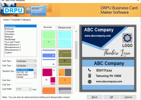 Excel Business Cards Making Application screenshot