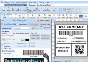 Standard Barcode Designing Tool screenshot