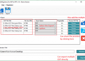 A2Z Migrations for OST to PST screenshot